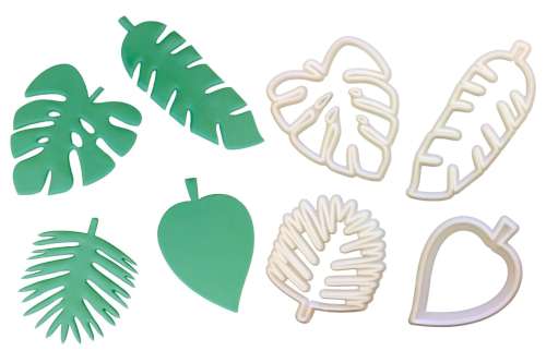 Tropical Leaves Fondant Cutters - set of 4